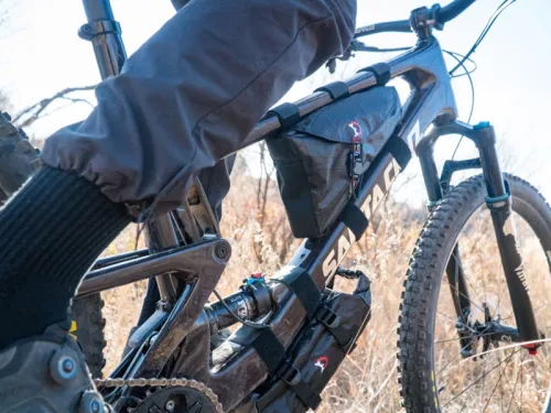 Revelate Designs Hopper frame bag and Joey downtube bag